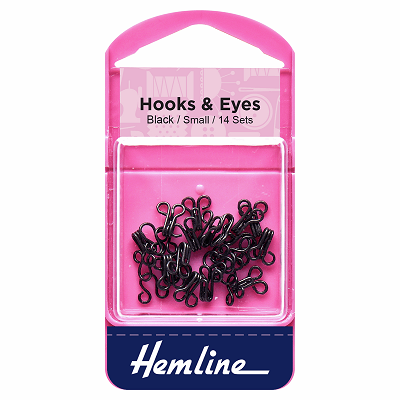 H401.1 Hooks and Eyes: Black - Size 1.. 
